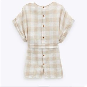 <NWT>Zara Checkered Button Down Shirt